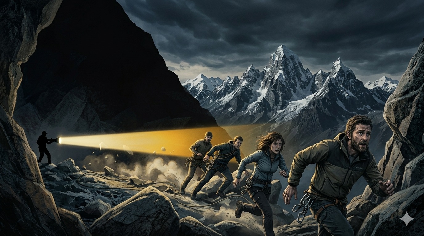 Campamento base en las montañas de Kirguistán